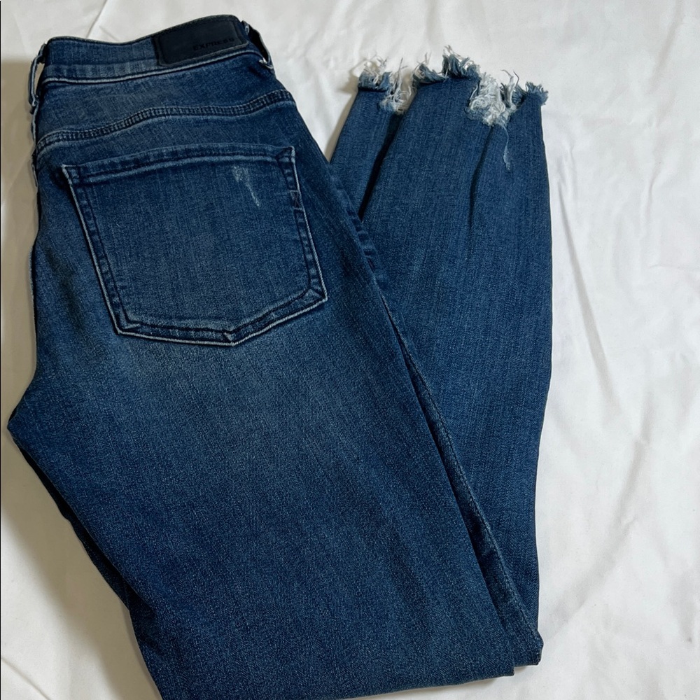 Express Distressed Blue Jeans